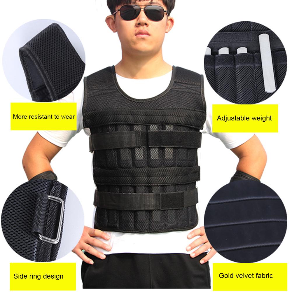 5kg 20kg 60kg Weighted Vest Adjustable Loading Weight Jacket Exercise Boxing Training Waistcoat Weightloading Vest