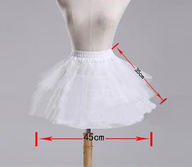 Jupon court fille enfant Crinoline sous-jupe fête de mariage robe de bal fleur fille jupon 3 couches jupe bouffante 22-45cm