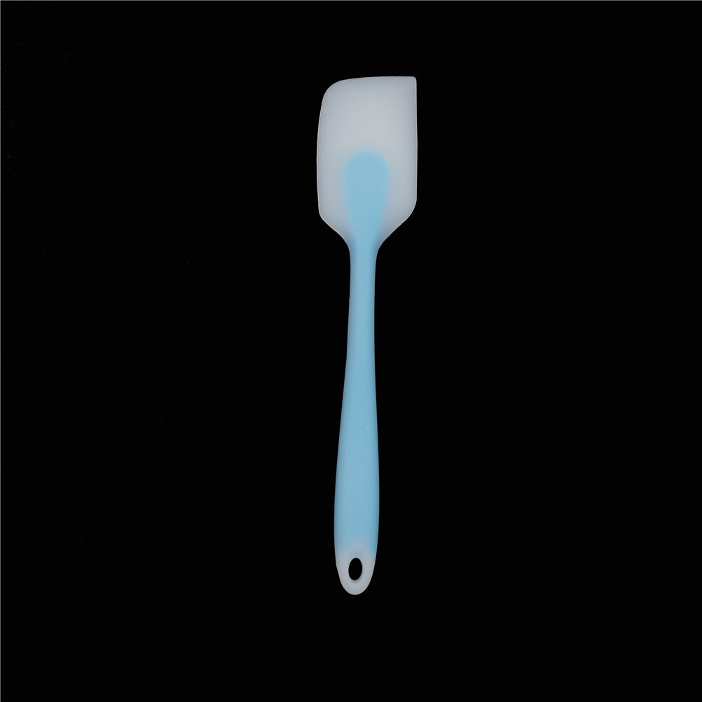 Silicone Scraper Cakes Double Spatula Spoon Cookie Spatulas Pastry Scraper Mixer Buttter Ice Cream Scoop Baking Tools: Blue