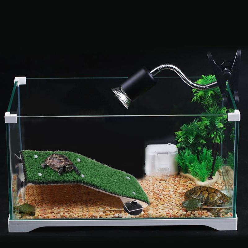 único de simulación de césped para terraza, pecera con forma de tortuga, plataforma de escalada, escalera de césped realista, suministros para mascotas