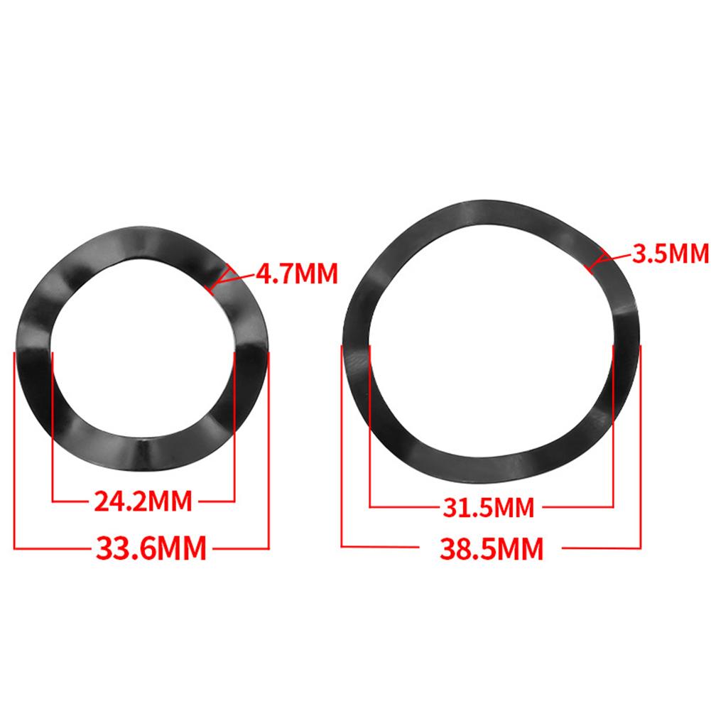 Rondelle de vague réglable, 5 pièces, noir, entretoise de support de pédalier de vélo 24mm 30mm, pièces de vélo de montagne, accessoires de cyclisme,