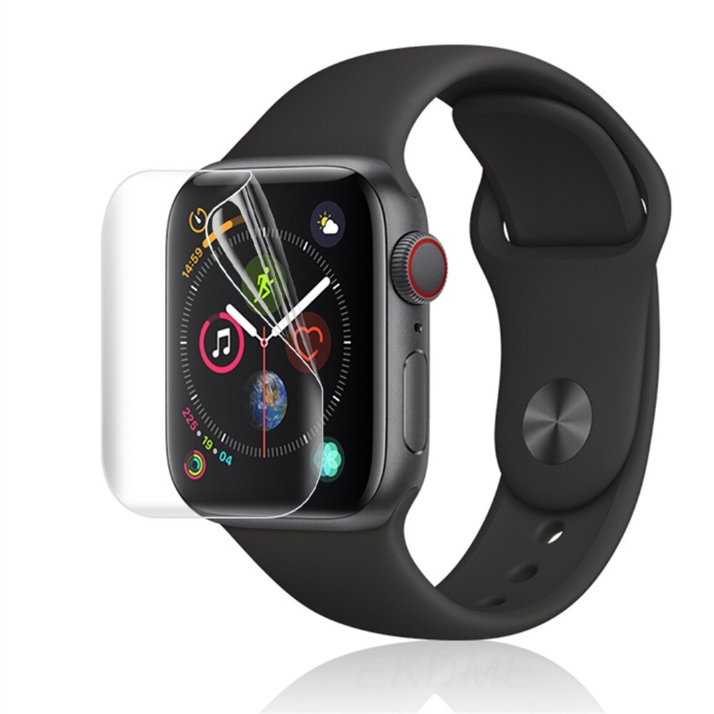 Película de relógio para apple watch, película de relógio de cobertura completa para iwatch series 4 3 2 1 40/44/película protetora para smartwatch de 38/42mm, acessório para relógio inteligente