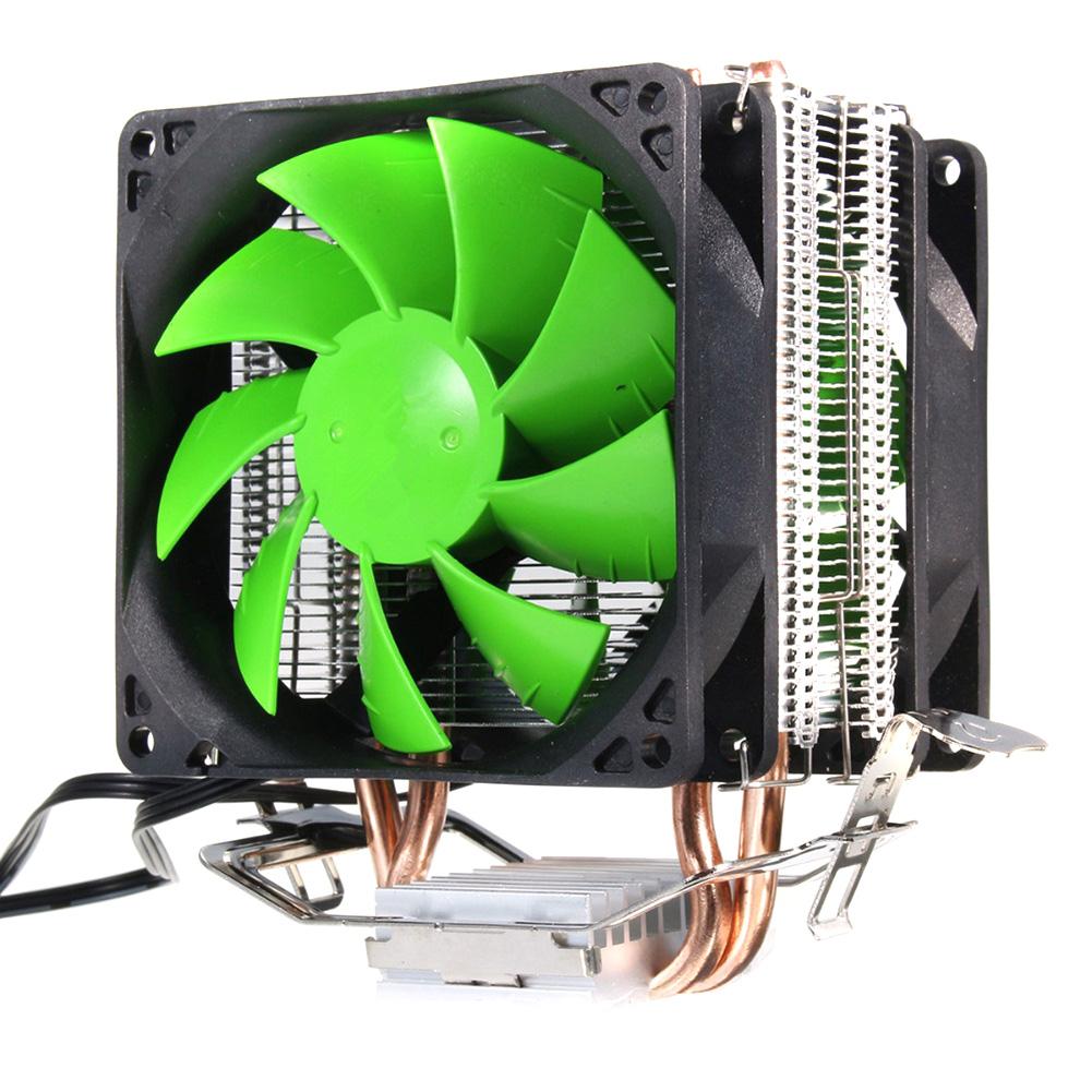 Dual Copper Pipes Dual Fans Hydraulic CPU Cooler Heatpipe Fans Heatsink for For intel Socket LGA2011 LGA1366 AMD AM3+ AMD