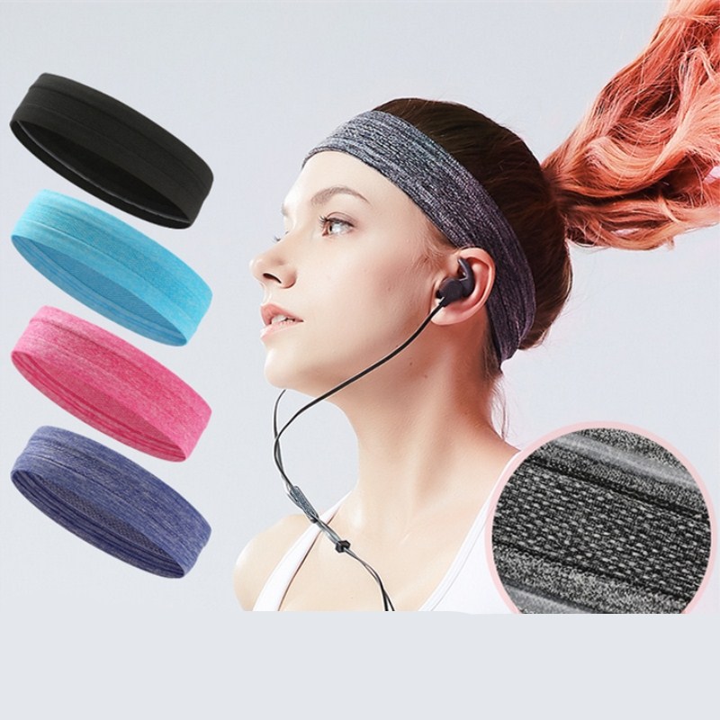 Dam svettband män sport fukttransporterande halkfritt pannband unisex andningsband för sport fitness träning