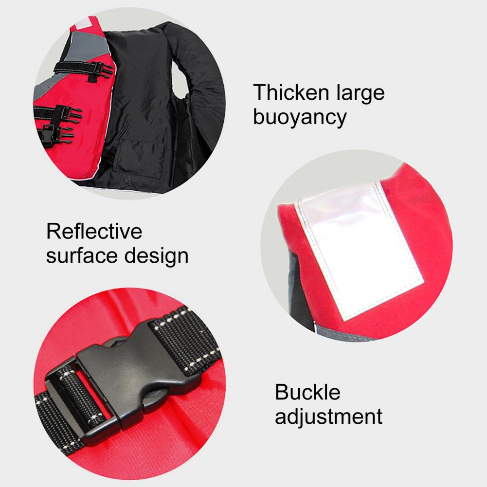 Life Jacket Safe Adjustable Swimming Jacket Oxford Cloth Unisex Lightweight Floatation Buoyancy Vest Water Sports Supplies