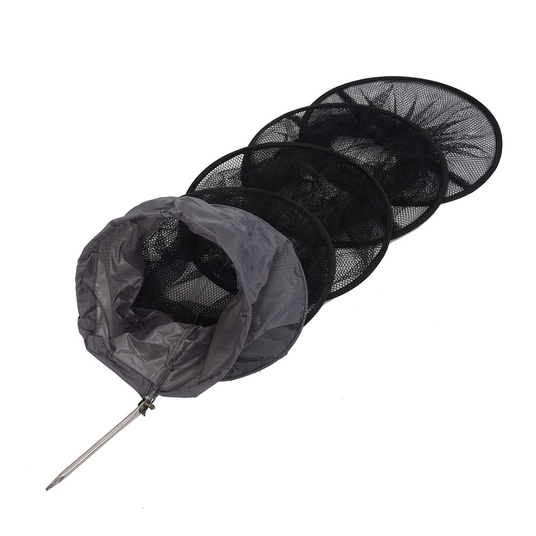 1.5m Crab Foldable Fish Net Crawdad Shrimp Minnow Bait Trap Cast Dip Nylon Fishing Net Cage 5 Layers Fishing Cage