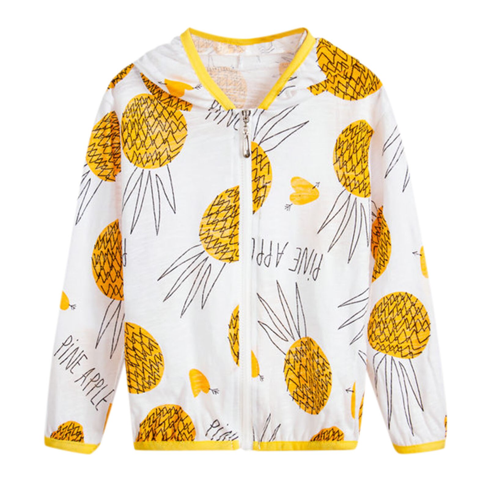 Summer Style Toddler Kids Boys Girls Cartoon Sunscreen Jackets Hooded Outerwear Zipper Coats Vogue Sun Protection Clothing: B / 110
