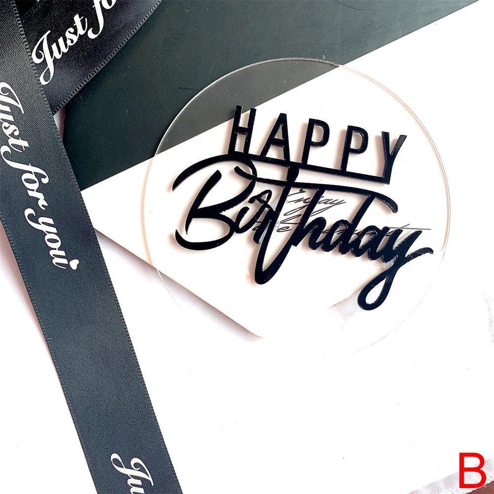 Double Layer Acrylic Cupcake Topper Happy Birthday Topper Shower For Birthday Party Baking Cake Cake Baby Supplies Decorati F1E5: B