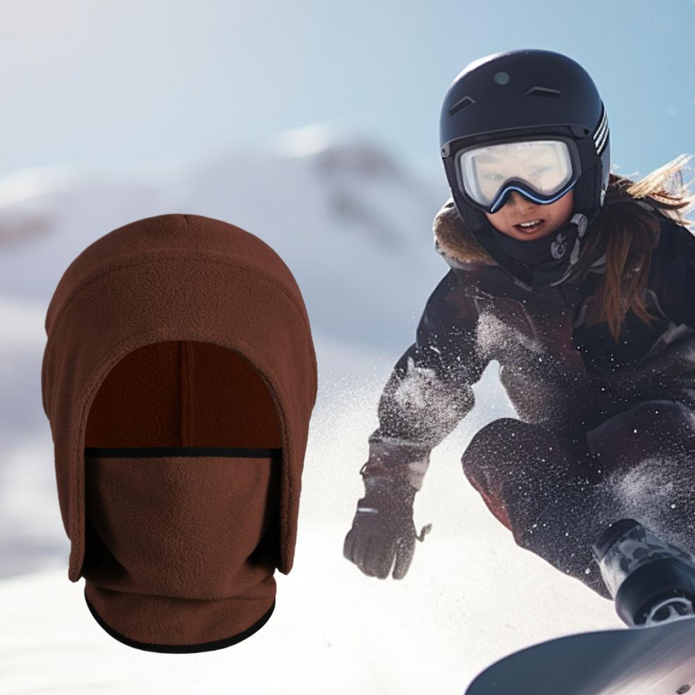 Gesichtswärmer, Halsbedeckung, Winter-Gesichtsschutz, Outdoor, Radfahren, Kopfbedeckung, Thermo-Winter-Halstuch, Gesichtsschutz für kaltes Wetter: Brown