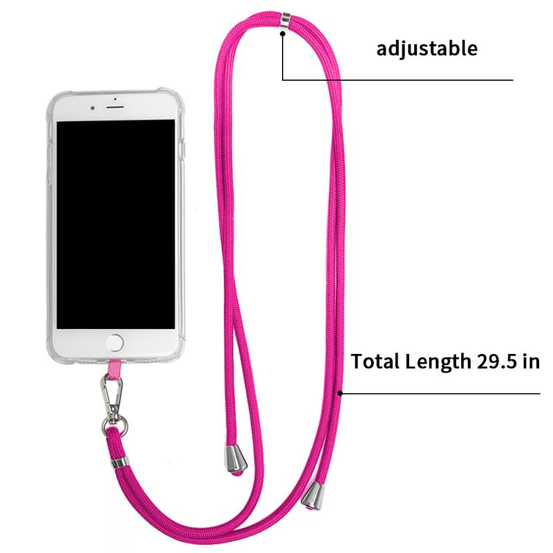 Universal Phone Lanyard Adjustable Detachable Neck Cord Lanyard Strap Phone Safety Tether Mobile Phone Straps In Stock: 05 red