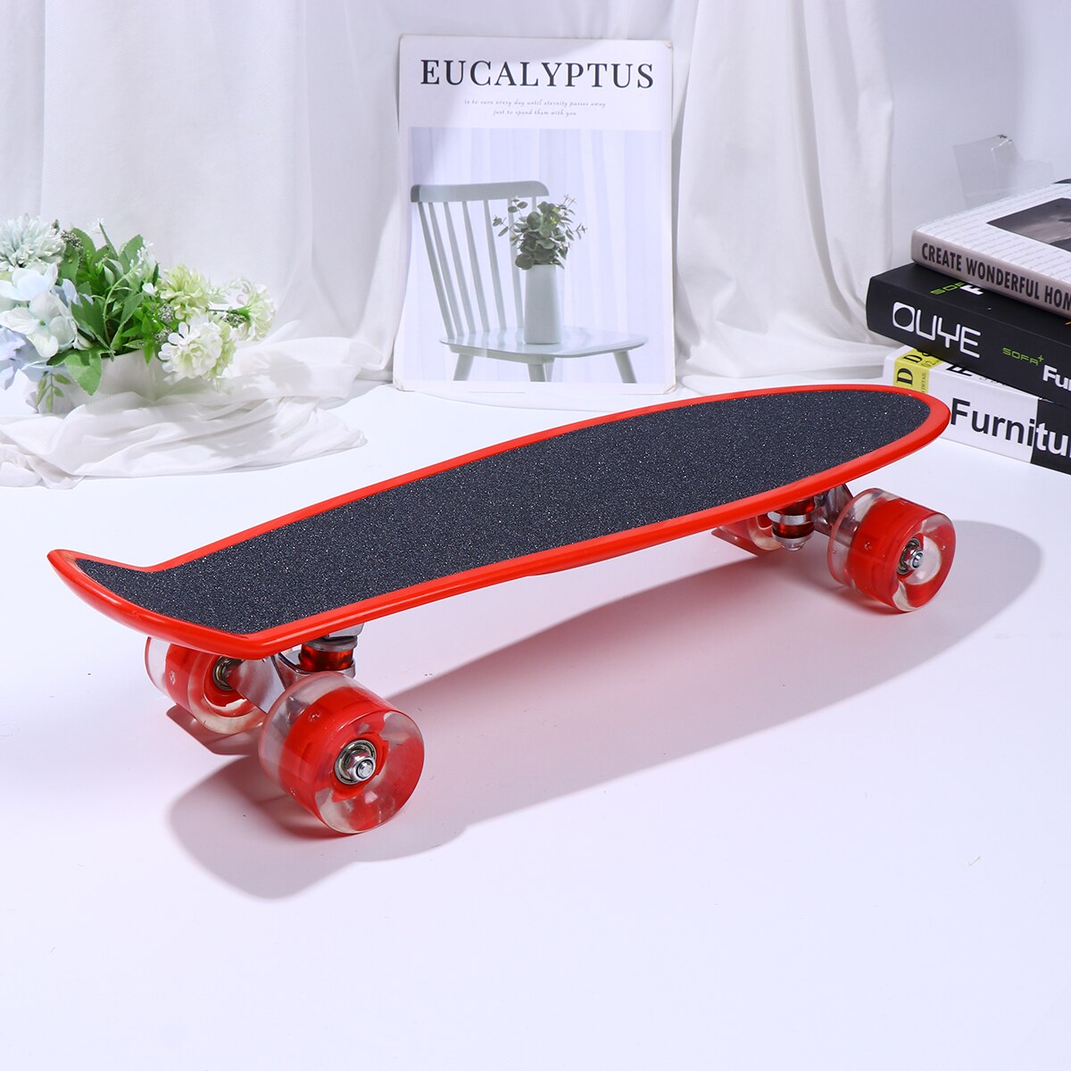 Skateboard Dull Polish Durable 56cm Flashing Four-Wheel Skateboard Slide Plate For Outside Park Outdoor Sport Street Skateboard