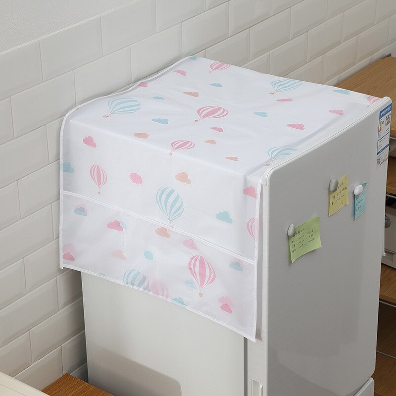 Waterproof Washing Machine Cover Multi-Function Storage Dustproof Refrigerator Cover Household Decor Supplies: A3