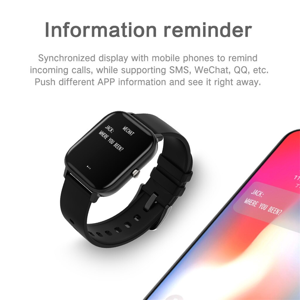 P8 Slimme Horloge 1.4 Inch Full Touch Horloge Bluetooth Fitness Tracker Hartslag Sleep Monitor Horloge Slimme Armband Voor Ios android