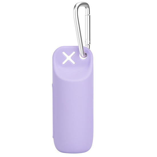 Silicone Dog Poop Bags Holder dog bags dispenser walking stand portable feces collection bag hanging ring silicone storage box: PURPLE