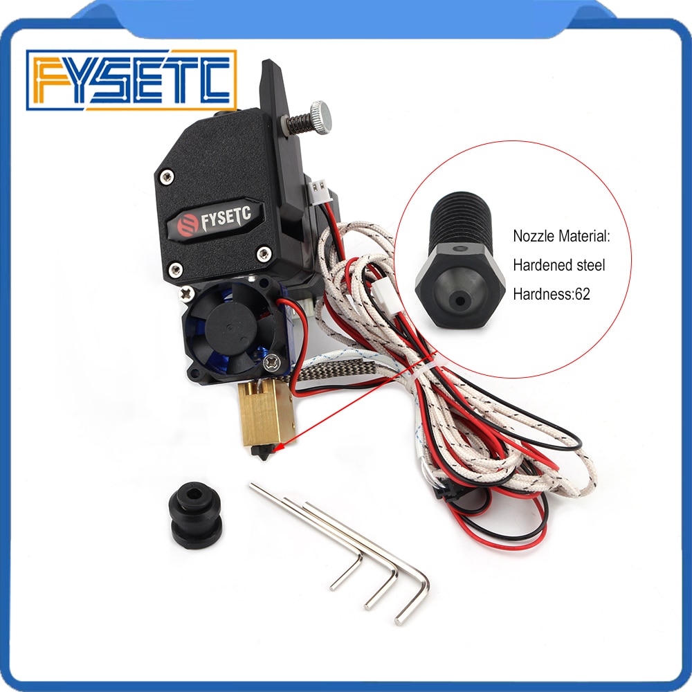 BMG Extruder v6 Hotend Dual Drive Extruder With PT100 Sensor Harden Nozzle For Wanhao D9 CR10 Ender 3 Anet E10
