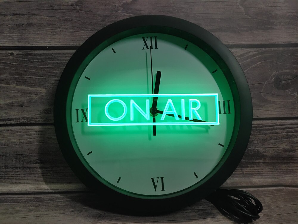 0B480 On Air Recording Studio APP RGB 5050 LED Neon Light Signs Wall Clock