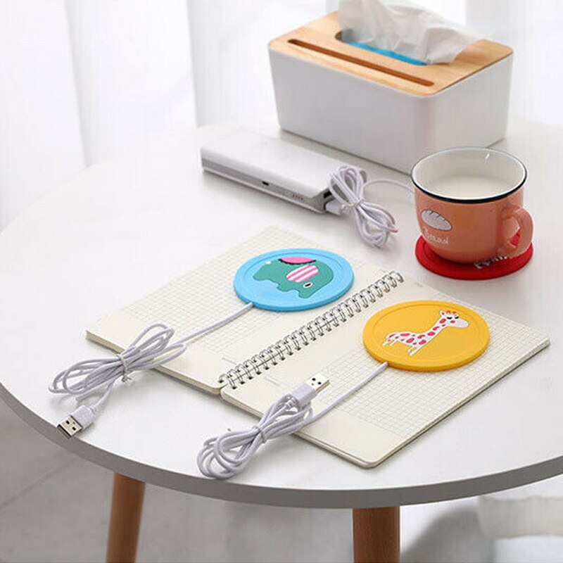 USB Power Suply Tea Coffee Cup Mug Warmer Heating Cup Mat Pad Coasters for Office DAG-ship