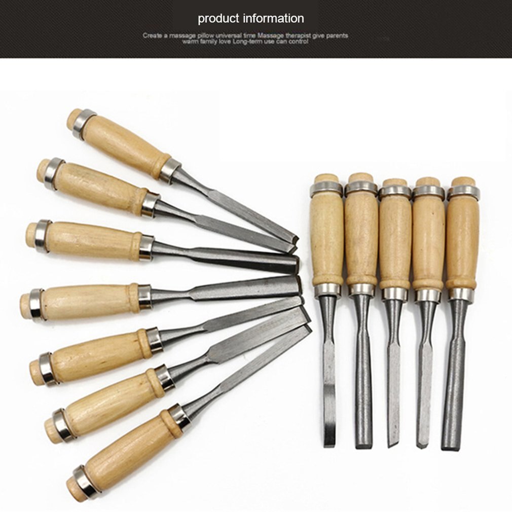 12 Stukken Houtsnijwerk Hand Beitel Tool Set Houtbewerking Professionele Gutsen Met Pouch
