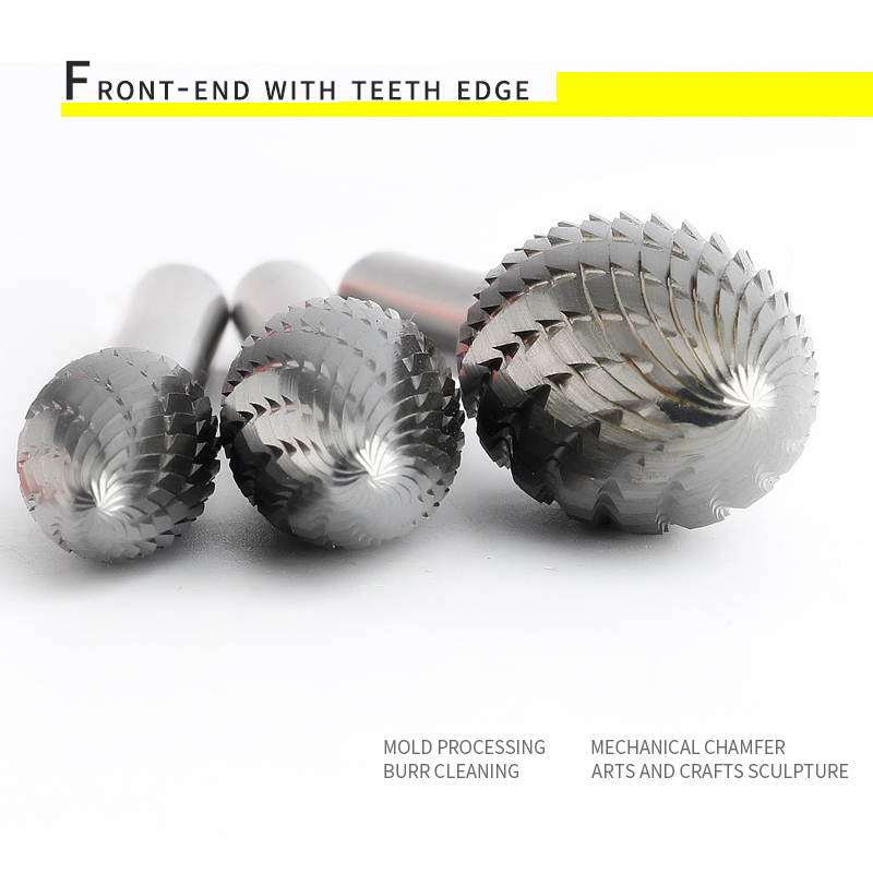 Lime rotative en forme de torche, outil de sculpture sur bois, fraise en carbure de tungstène, tête de meulage, Type H, broyeur, 1 pièces