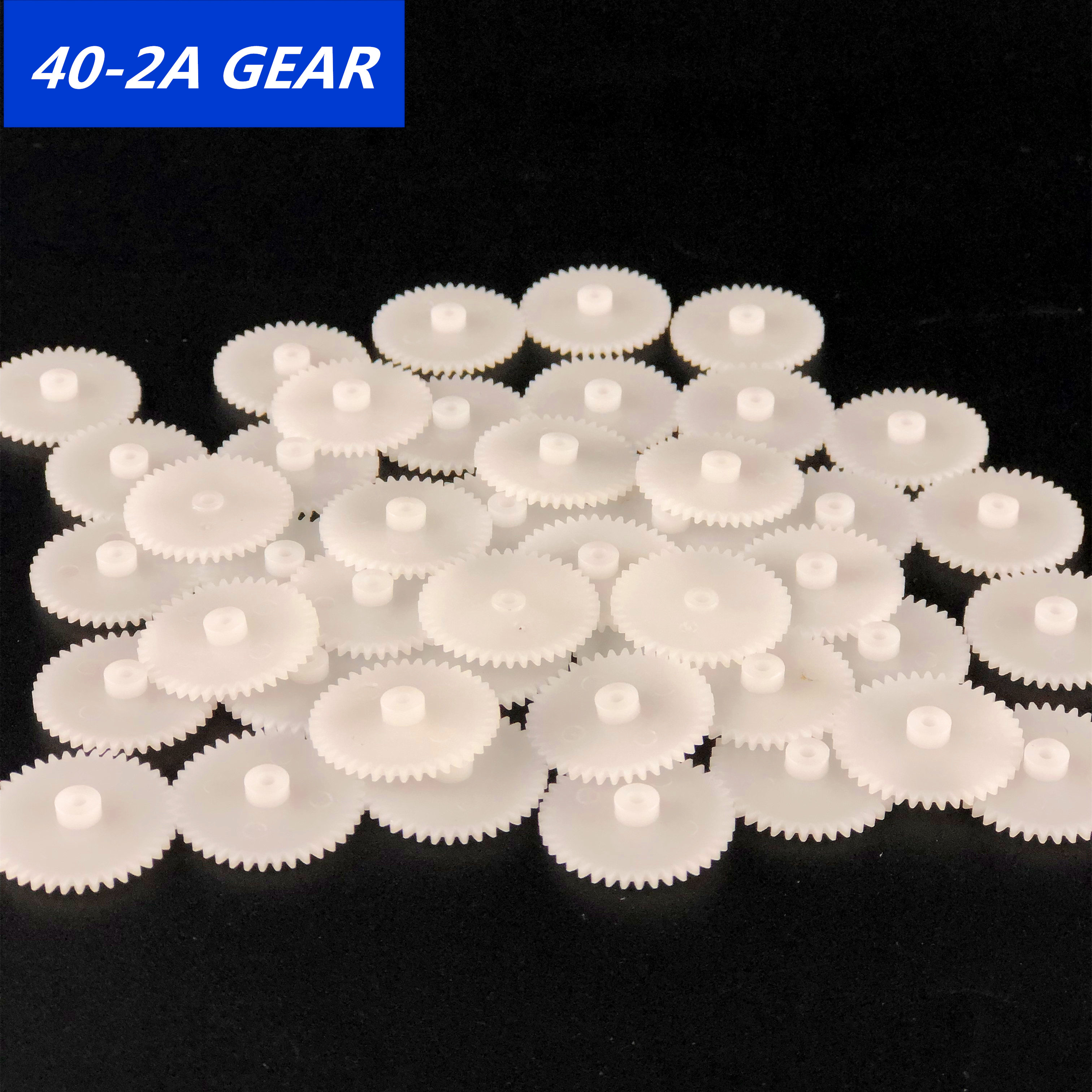 30Pcs 40-2A 0.5 Modulus 9 Teeth Plastic Gear Cog for 2mm Toy Car Motor Shaft Mini Plastic Motor Shaft Gear toy gear