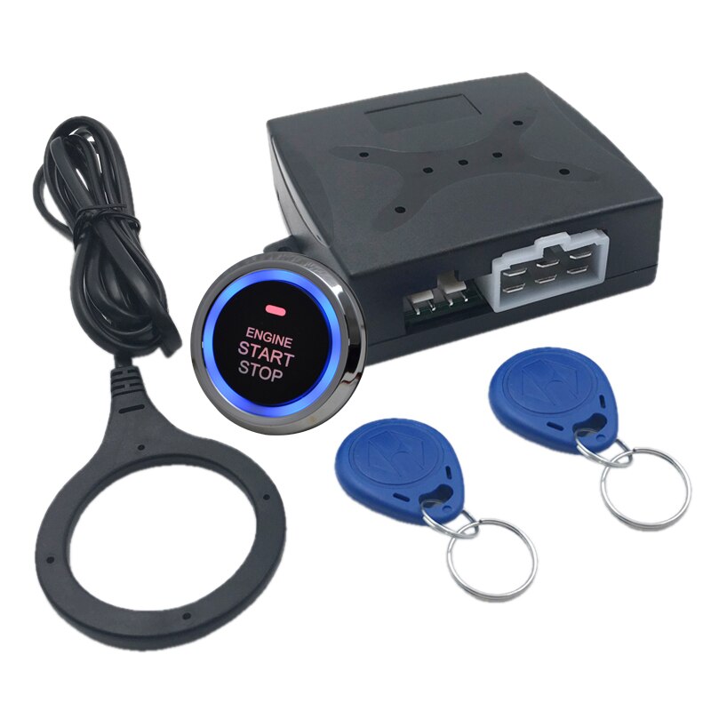 Car Alarm Car Engine Push Start Button RFID Lock Ignition Starter Keyless Entry Start Stop Anti-theft System NQ-ST9002