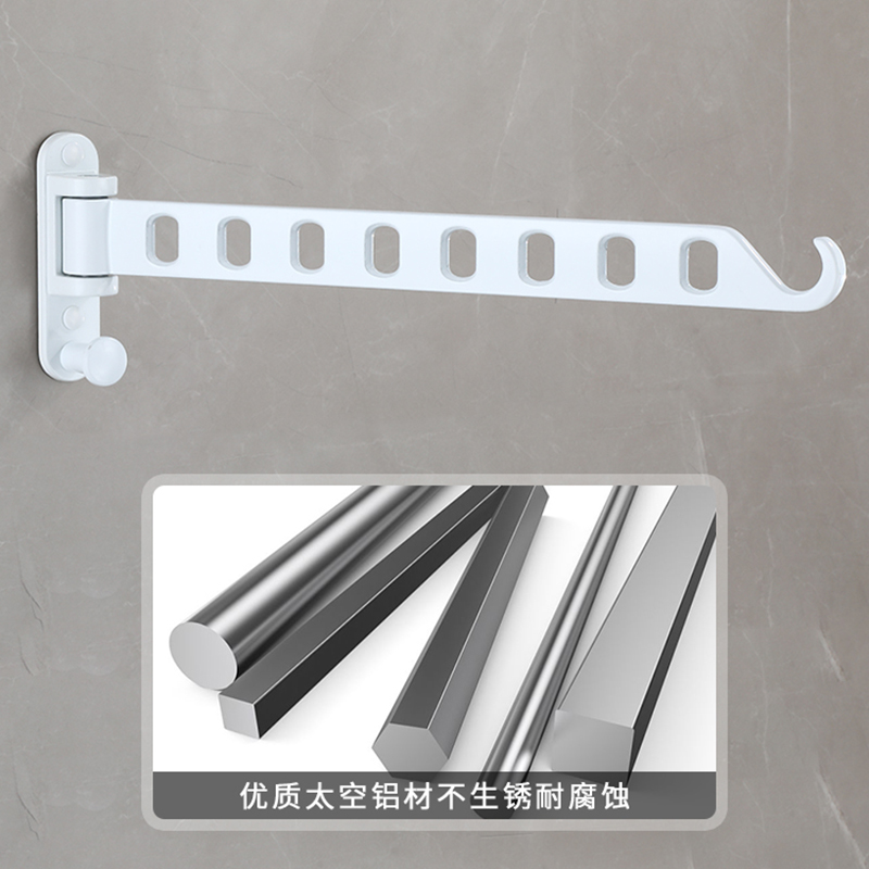 Opvouwbaar Kledingrek Droogkleding Hanger Wand Gemonteerd Droogrek Aluminium Kleding Organisatie Wb3028