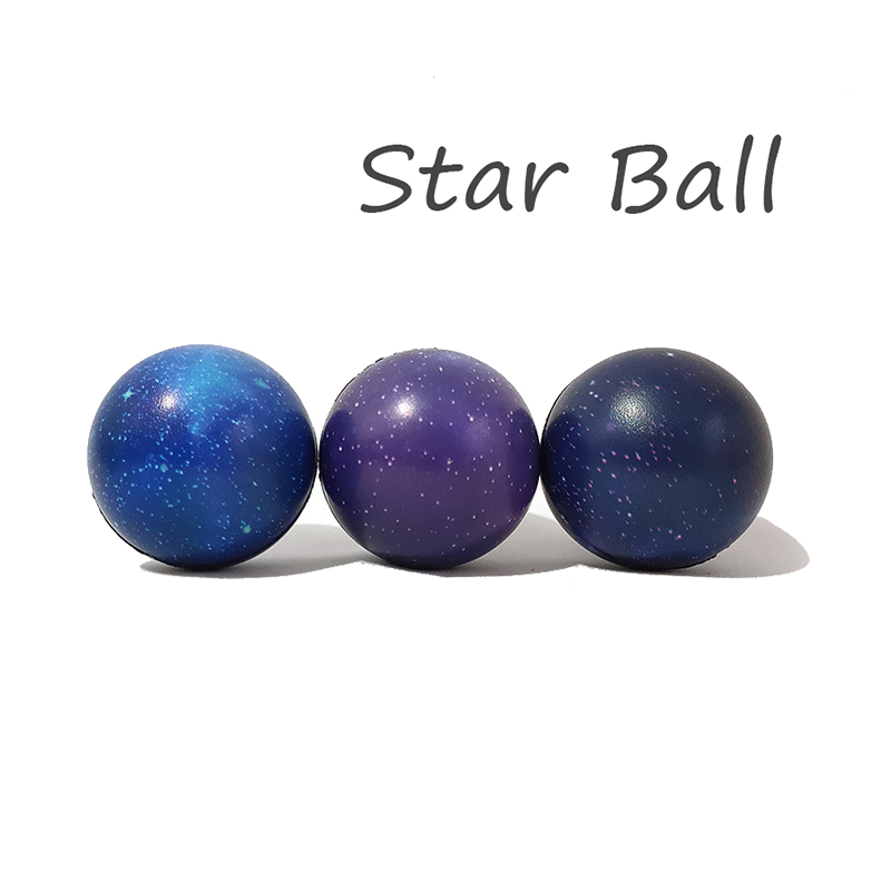Pelota hinchable de ocho planetas para niños, juguetes, Luna, estrella, esponja, impresión elástica, pelota de estrella, juguetes educativos para aliviar el estrés, material didáctico