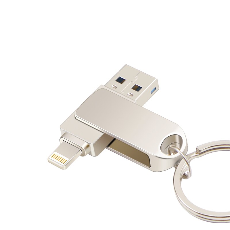 USB błysk przejażdżka dla iPhone X/8/7/7 plus/6/6s/5/SE/ipad 2 w 1 długopis odwieźć pamięci 16GB 32GB 64GB 128GB metalowe Pendrive usb 2.0