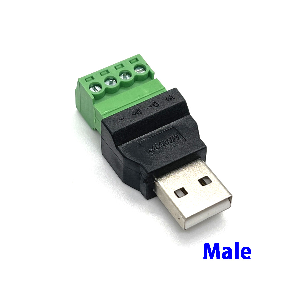 Terminal de giro macho hembra tipo USB 2,0 de 4 pines, Terminal de giro USB para evitar enchufes de soldadura, conector de cabeza macho y hembra, 1 Uds.