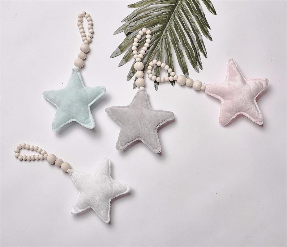 Babykamer Decoratie Kralen Speelgoed Crib Tent Decoratieve Snaren Speelgoed Decor Ornamenten Houten Kralen Moon Star Kids Baby Room Decor