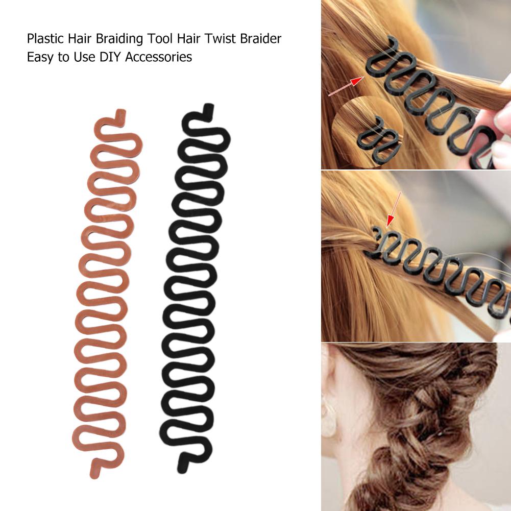 Plastic Lady Franse Haar Vlechten Tool Hair Twist Braider Te Gebruiken Diy Accessoires Mode Salon Vrouwen Braider Maker