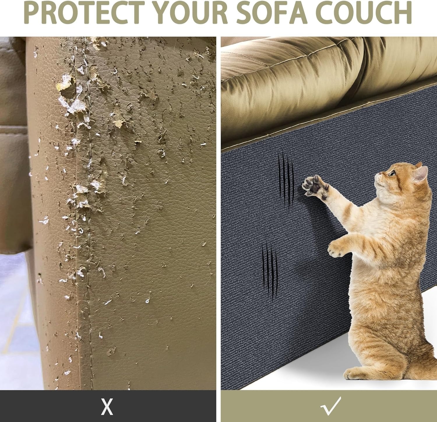 Mur anti-rayures de chat canapé bricolage chats planche à gratter canapé Protection pattes aiguiser tapis auto-adhésif réglable chats planche à gratter