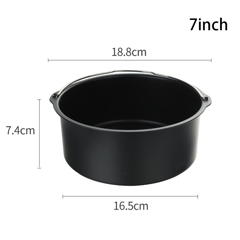 6/7/8Inch Lucht Friteuse Accessoires Metalen Houder Snack Koken Pot Vervanging Duurzame: 7inch