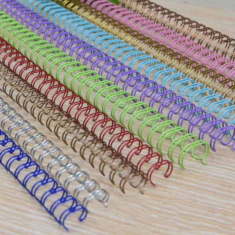 100pcs Double Wire Binding 3:1 Metal YO Double Coil Calendar Binding Coil Notebook Spring Book Ring Wire O Binding A4 Binders