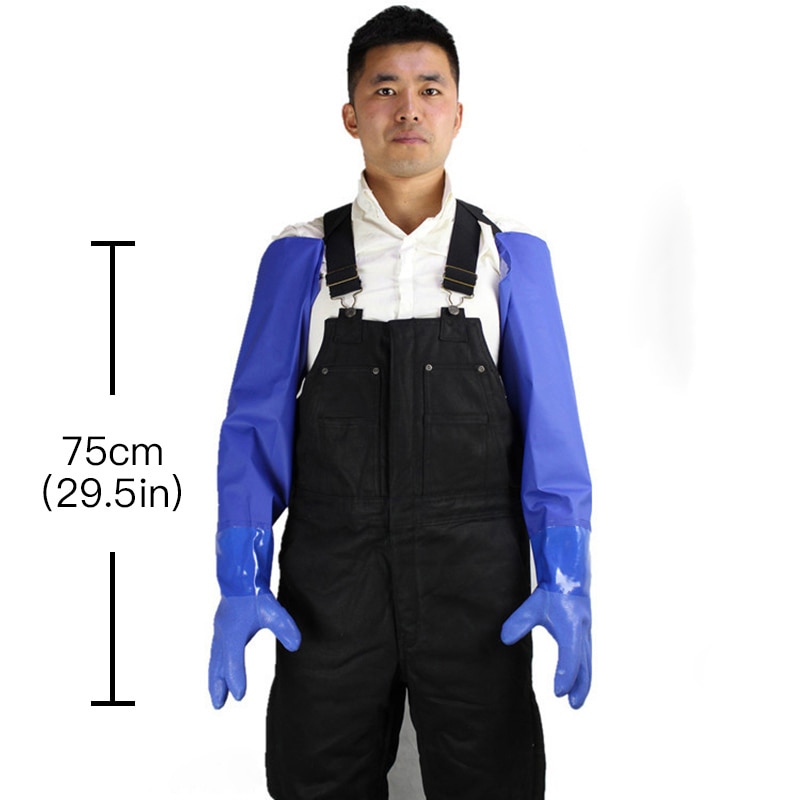 Werkhandschoenen ultra lange lengte 75cm veiligheidshandschoenen slijtvaste waterdichte antislip beschermende handschoenen voor het werken met visvangst