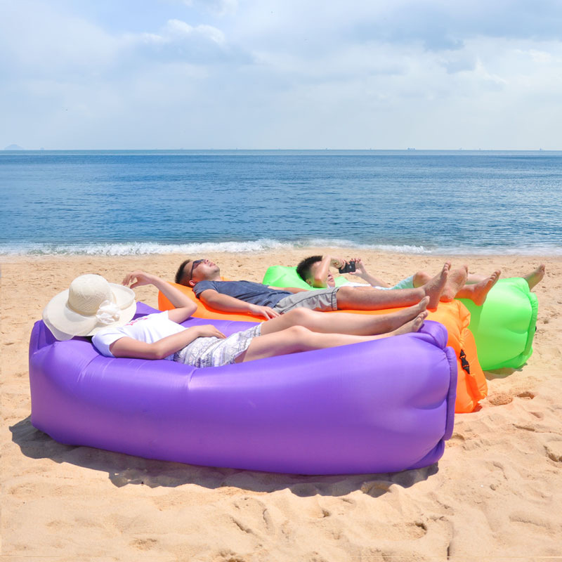 Camping opblaasbare bank voor buiten, luie slaapzak, ultralicht, strand, kamperen, reisslaapzak, luchtbed, ligstoel, slaapzak, kampeerzak,  x1++ a