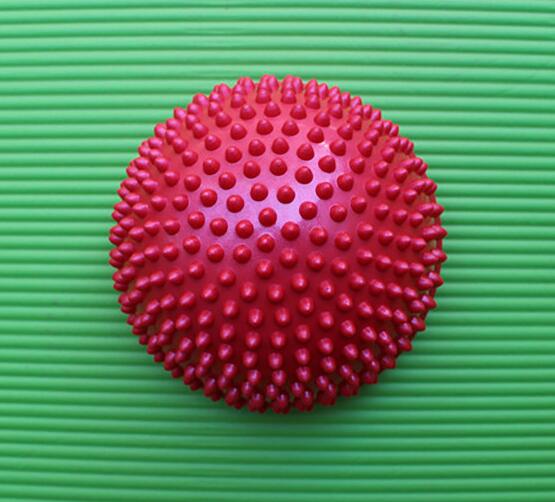 Yoga Ball PVC Inflatable Massage Point Half Fit Ball Balance Trainer Stabilizer Pilates Fitness Balancing Ball: Red