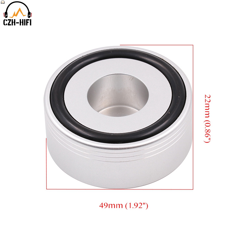 1Pc 49Mm Cnc Gefreesd Massief Aluminium Voeten Standaard Mat Pad Voor Audio Versterker Dac Radio Speaker Draaitafel Gitaarkast: Blauw