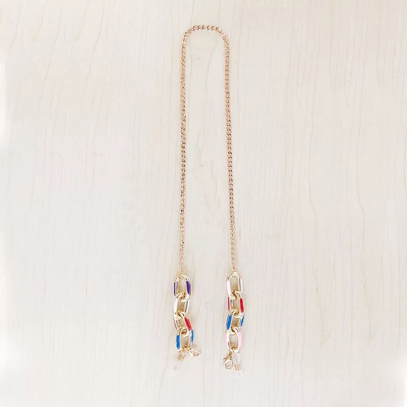 Reading Glasses Face mask Chain For Women metal Imitation pearls Non-slip Sunglasses Cords Casual Eyeglass Chain For Men: C5