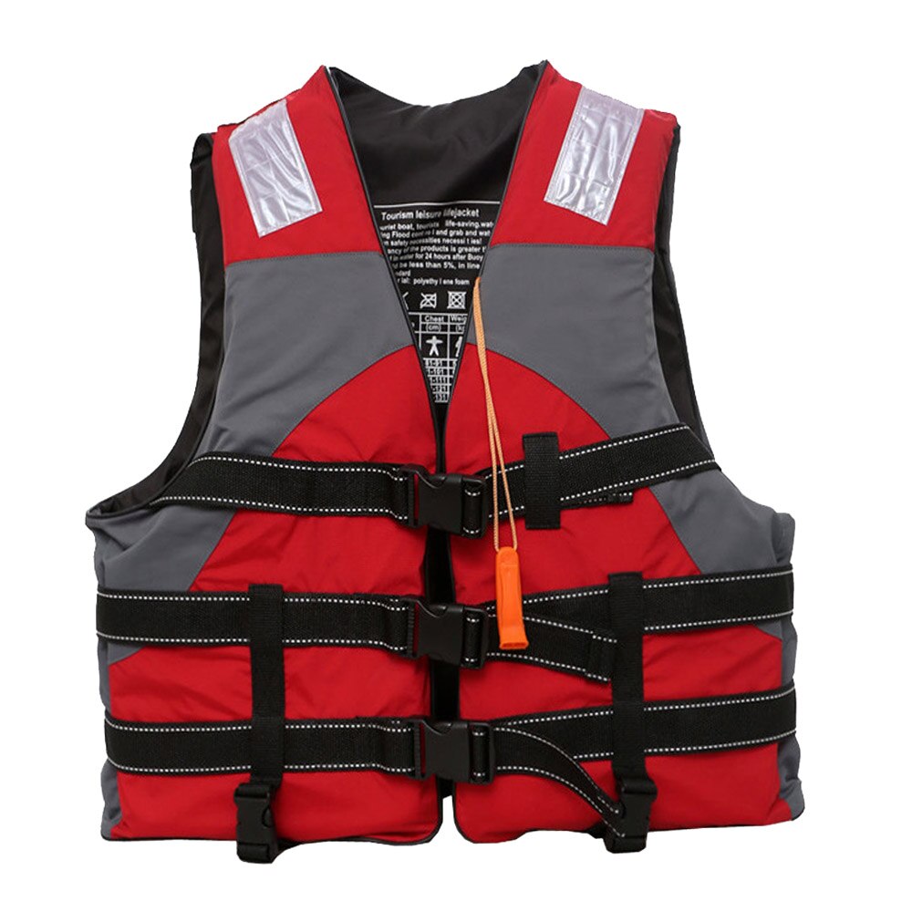 Forsränning utomhus m-xxl storlek flytväst barn och vuxna simning snorkling klädsel fiskedräkt drivande dräkt: Röd / 85-100kg 2xl