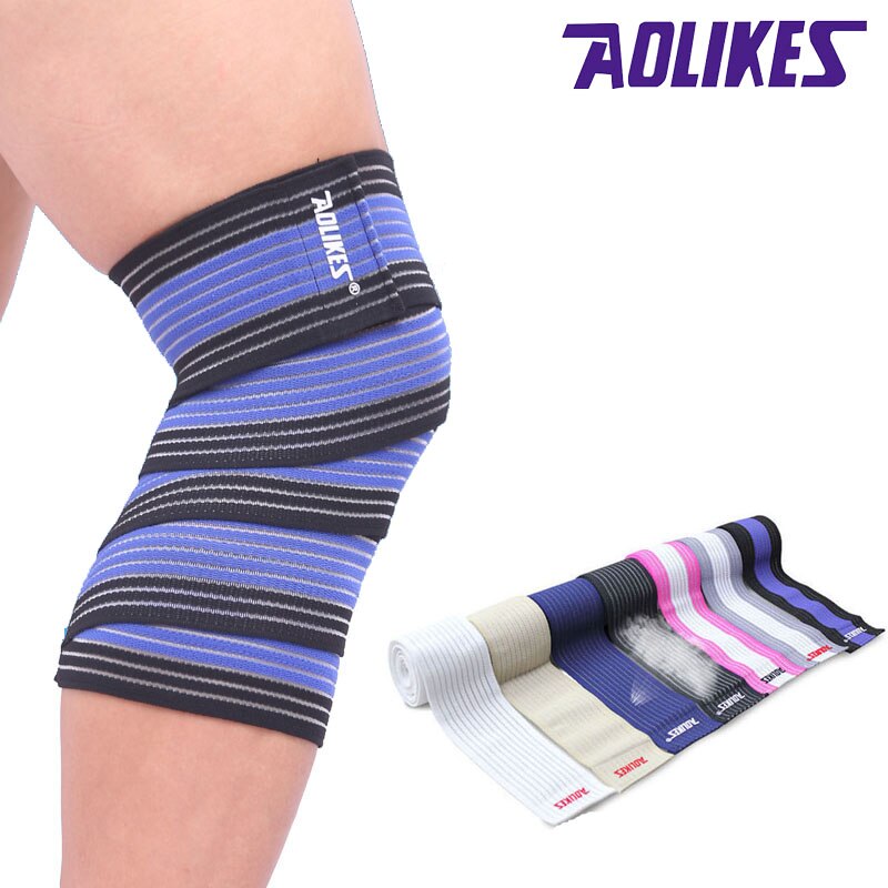 Aolikes 1 st bandagem elastisk knäskydd sporttejp kinesiologiskt elastiskt band joelheira vendas deporte a -1516