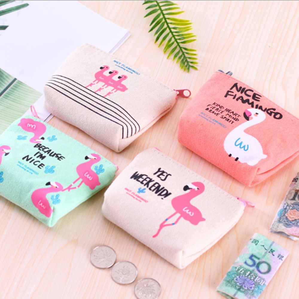 ¡Novedad! Monederos de flamenco para mujer, carteras pequeñas, Mini bolso de mano, monedero para niña con cremallera, tarjetero