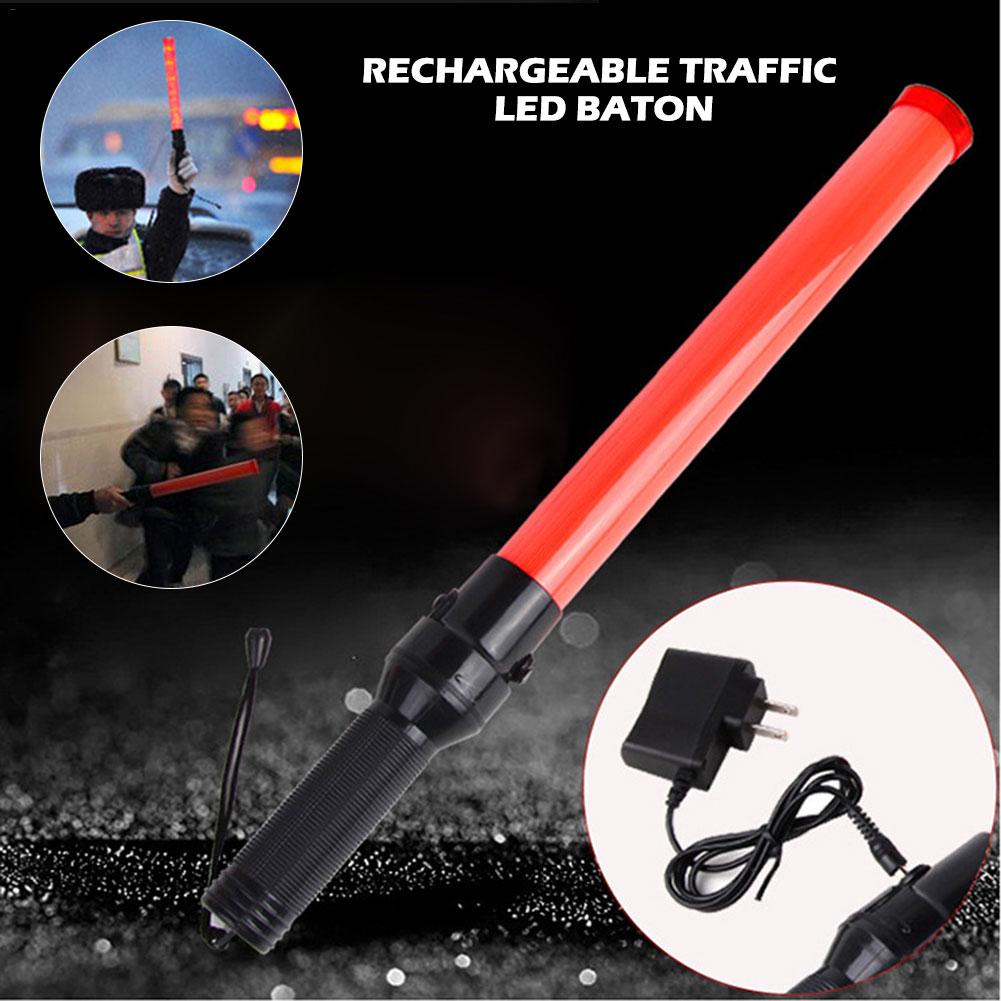 Rechargeable Traffic LED Signal Wand High Brightness Long Life LED Signal Traffic Wand Safety Warning Flashing Wand Police Baton