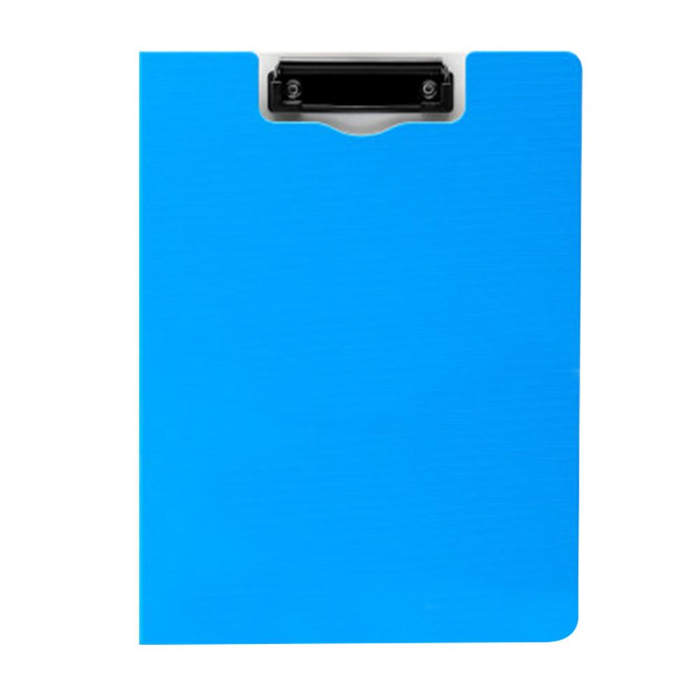 A4 Document File Folder Clipboard Foam Board Clip Writing Board Folding Folder Business Conference Office Work School Test Field: Davy blue Horizontal