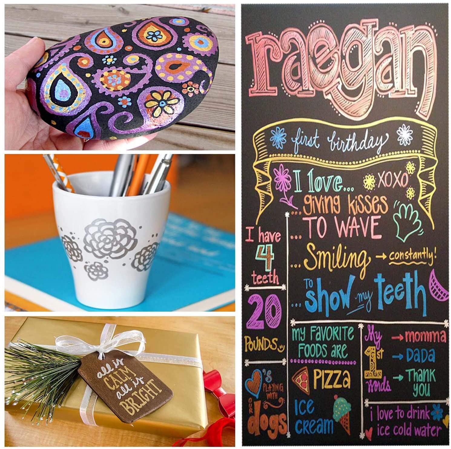 Diy Kleur Waterdichte Pen Auto Fietsband Steen Ei Houten Loopvlak Metalen Permanente Verf Mark Graffiti Vette Marker