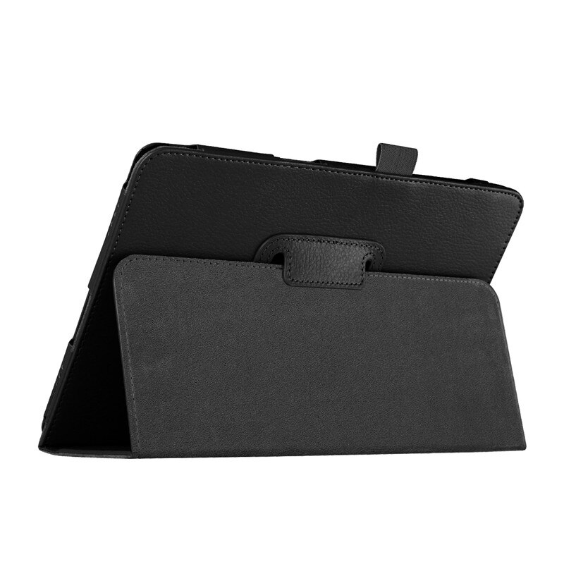 Voor P550 SM-T550 SM-T555 SM-P550 Tablet Case Beugel Flip Stand Leather Cover Voor Samsung Galaxy Tab EEN 9.7 inch T550 t555: Black