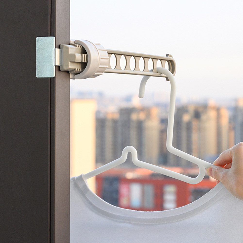 Wäscheständer, Balkon, Wäscheständer, Wandmontage, Wäscheständer, Badezimmer-Wäscheständer, platzsparend für Höhle Innenbereich, 8 Löcher