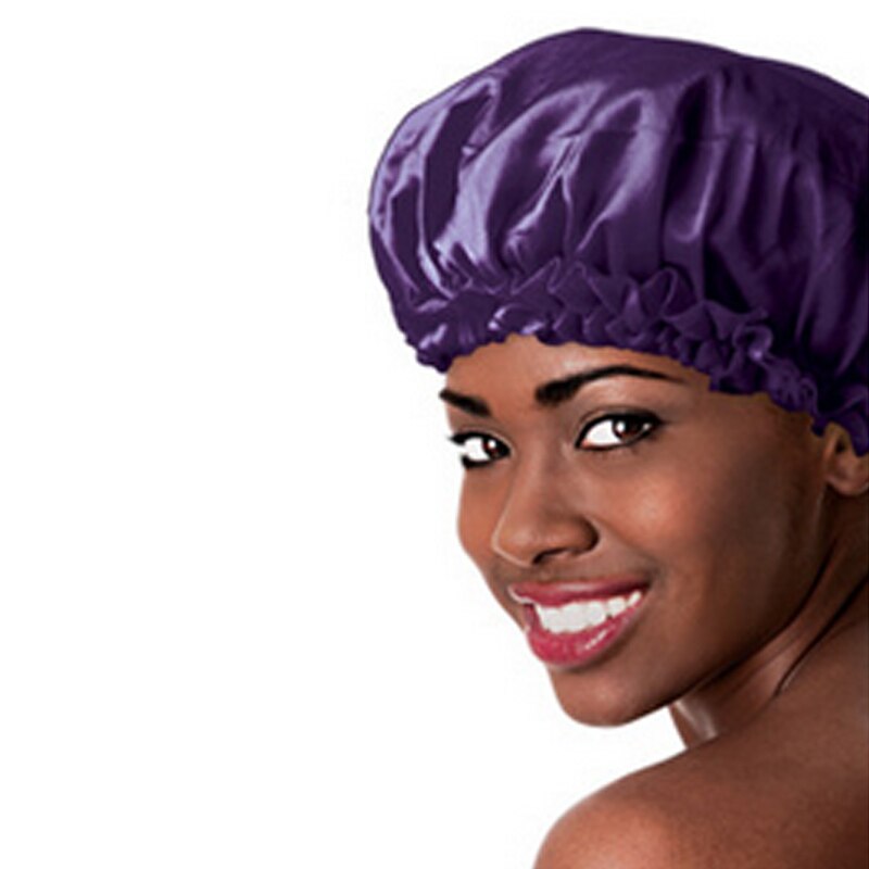 Shower Hat Night Sleep Caps Hair Care Satin Bonnet Caps Nightcap For Women Men Unisex TB