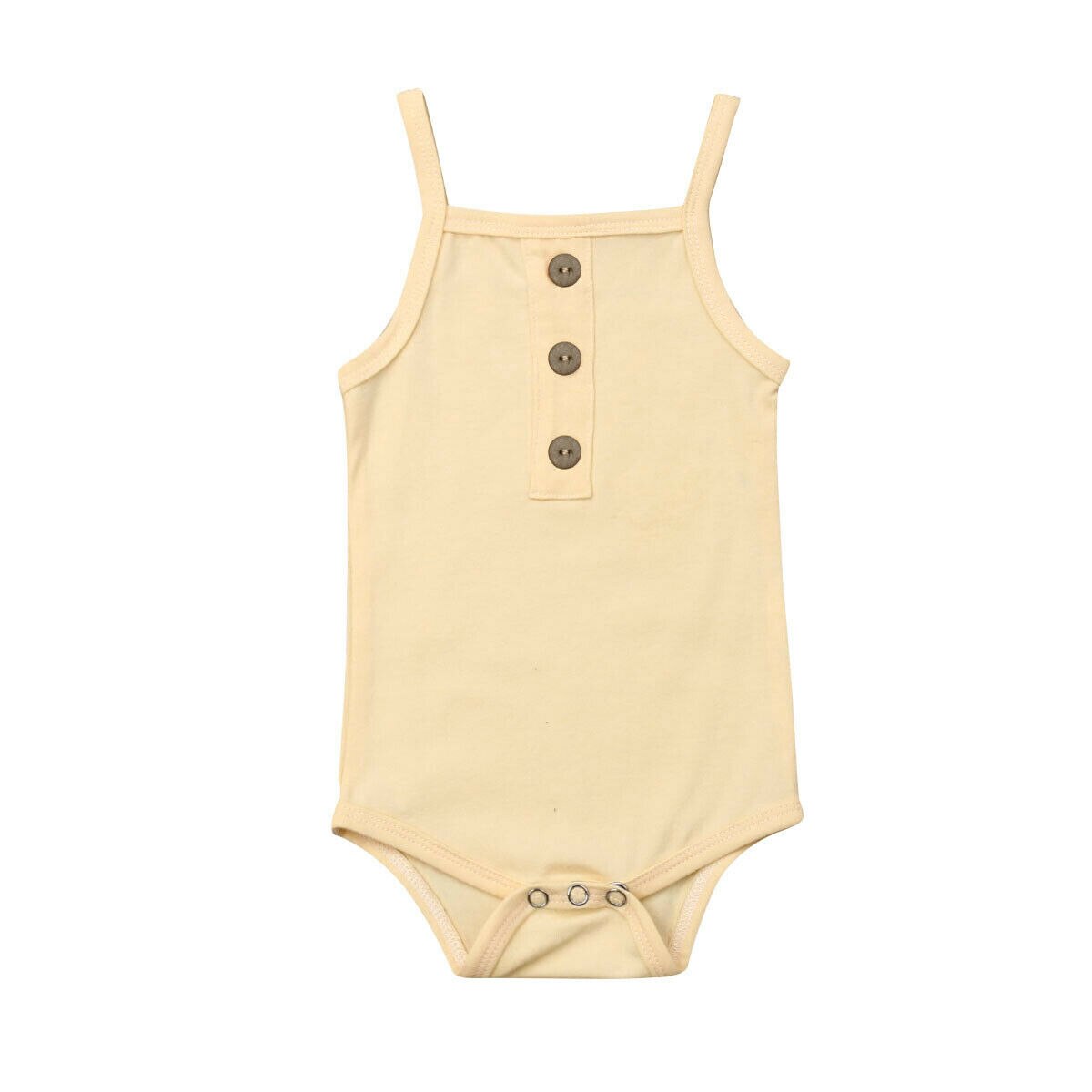 UK Peuter Kid Baby Meisje Jongen 0-24 M Mouwloze Jumpsuit Playsuit Bodysuit Outfit: YELLOW / 24M