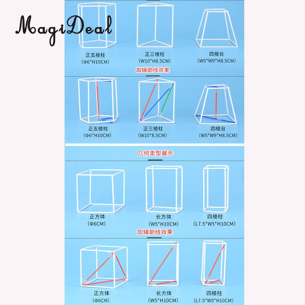 18 pieces/set 3D Spatial Visualization Geometric Solid Model - High School Math Geometry Visual Aids Teaching Tools Learning Toy